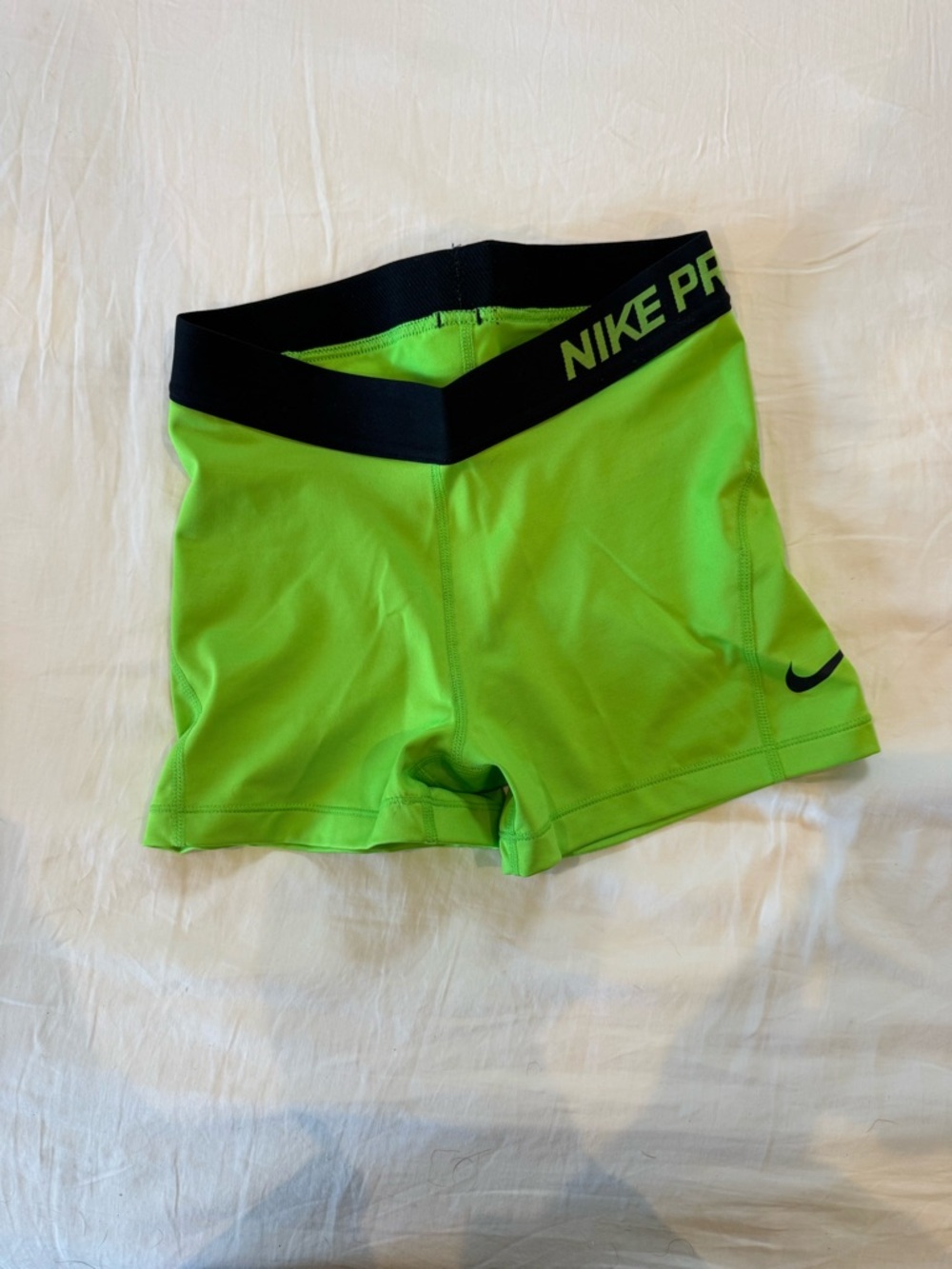 Nike Pro Women's Lime Green Athletic Compression Shorts